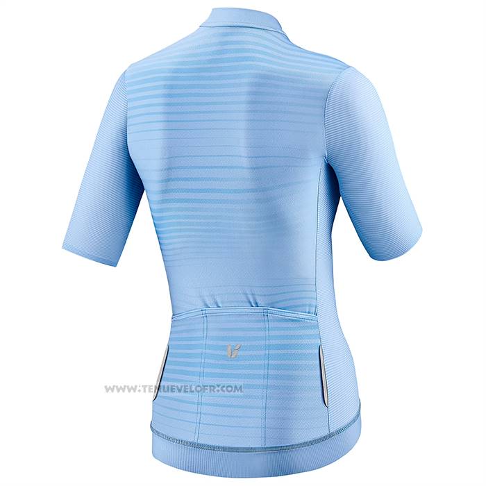 2023 Maillot Cyclisme Femme Liv Lumiere Bleu Manches Courtes Et  cuissard